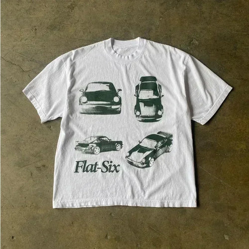American Gothic Fashion Printed Retro T-shirt Y2k Top Street Loose Cotton Men's and Women's Short Sleeved T-shirt