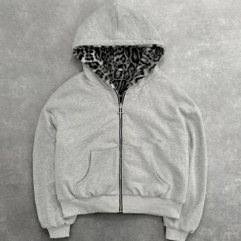 Leopard print hoodie