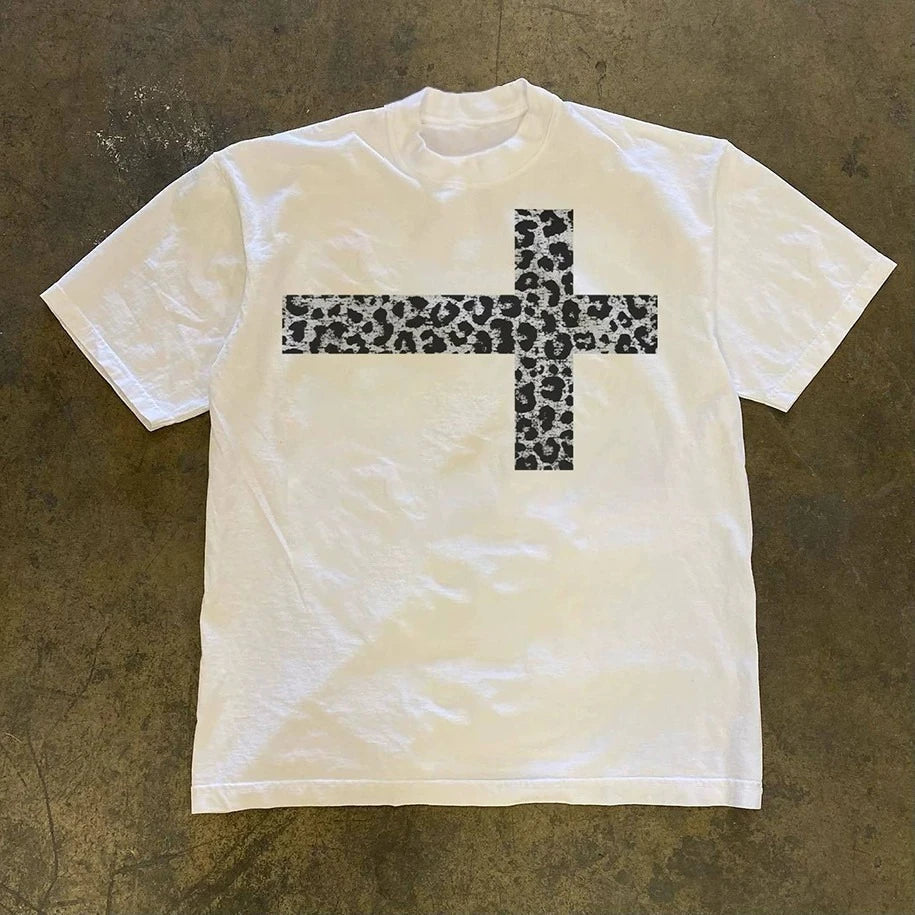 Leopard Cross Tee