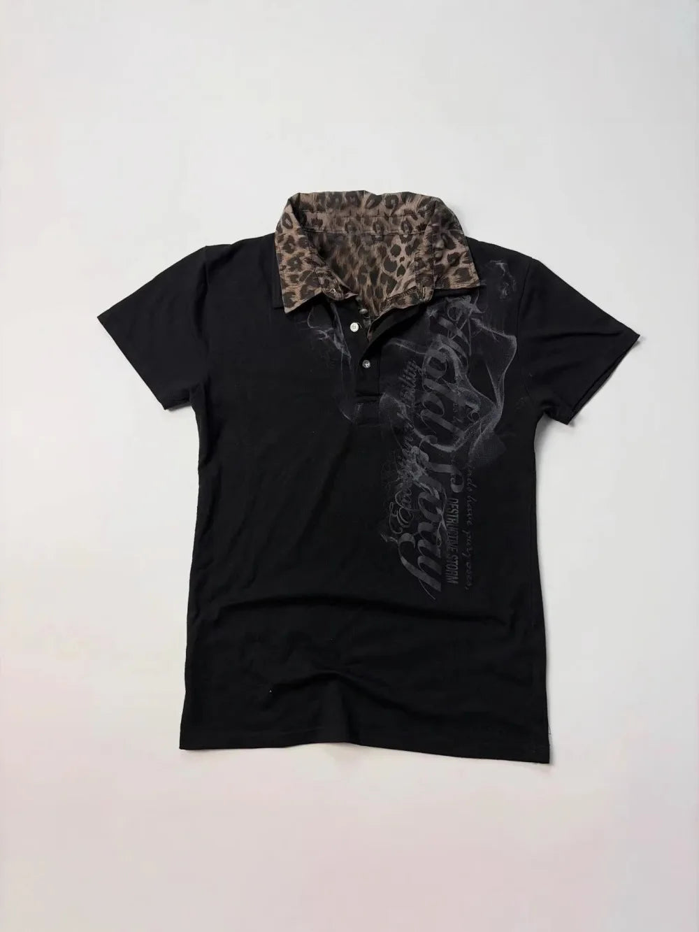 Leopard Collar Polo