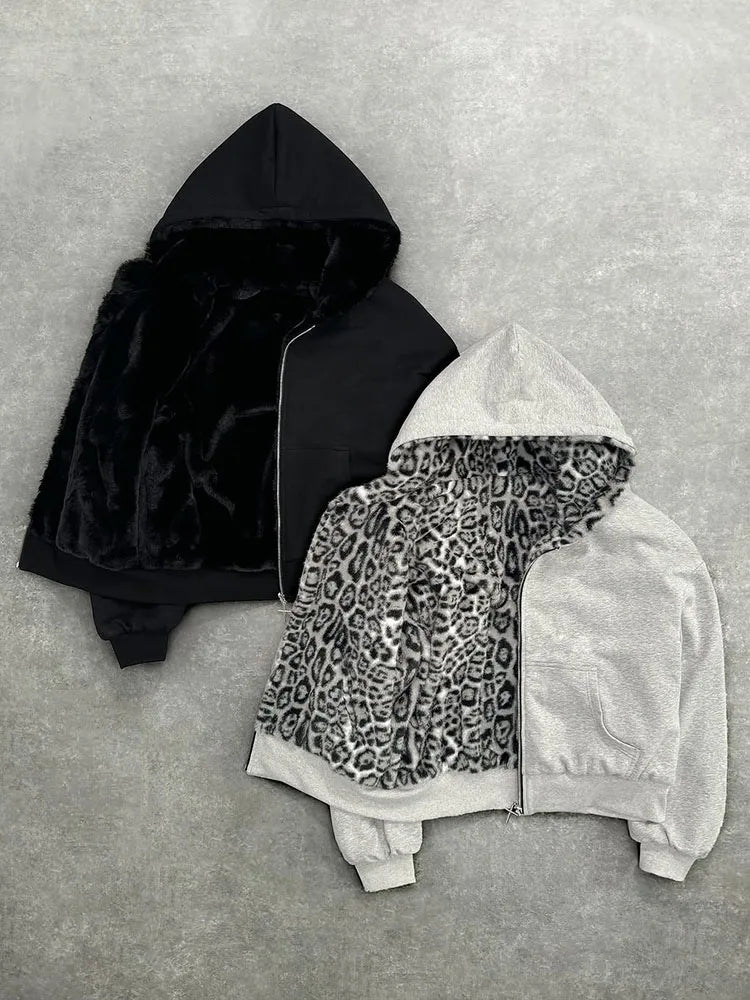 Leopard Print Hoodie