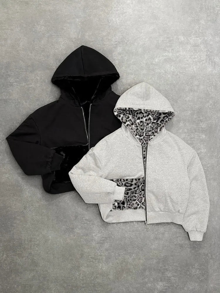 Leopard Print Hoodie